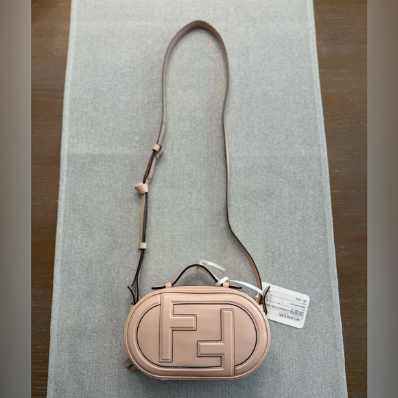 Fendi Handbags - Fendi Cream Leather Crossbody Camera Bag